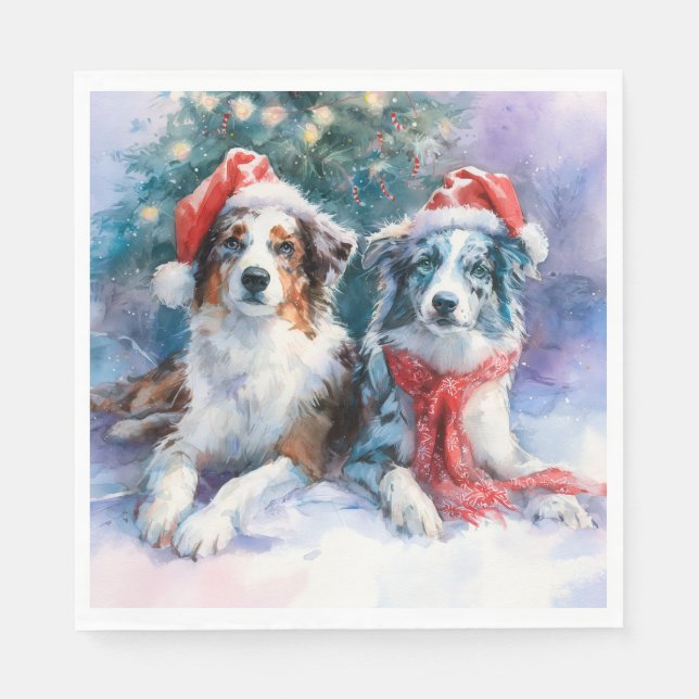 Border Collie Paper Napkin Pappersservett (Framsidan)
