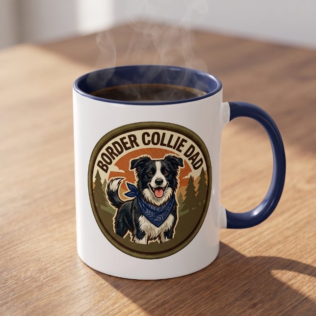 Border Collie Pappa Kaffemug | BC Hundpappa Presen Mugg (Skapare uppladdad)