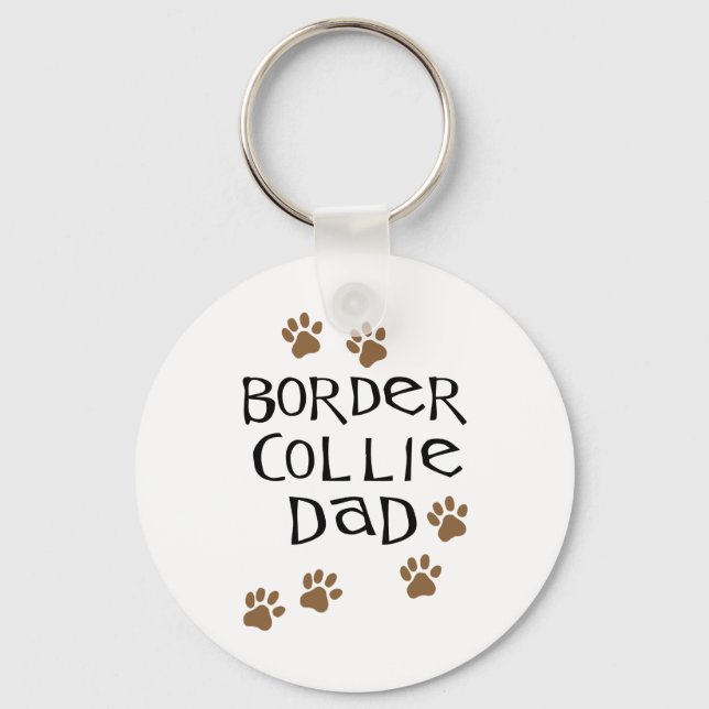 Border Collie Pappa Nyckelring (Framsida)