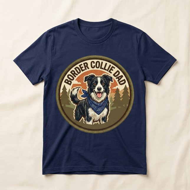 Border Collie Pappa Tri-blend T-shirt | BC Hundpap (Skapare uppladdad)