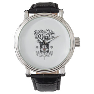 Border Collie Pappa Vintage Gravyr Hund Tröja Desi Armbandsur