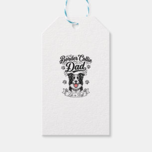 Border Collie Pappa Vintage Gravyr Hund Tröja Desi Presentetikett
