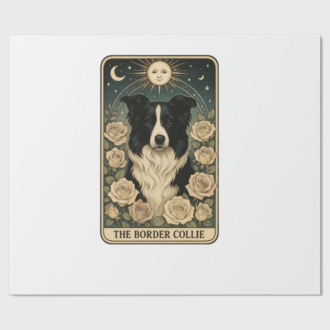 Border Collie Presentpapper (Platt)