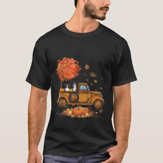 Border Collie Pumpkins Truck Autumn Leaf Fall than T Shirt