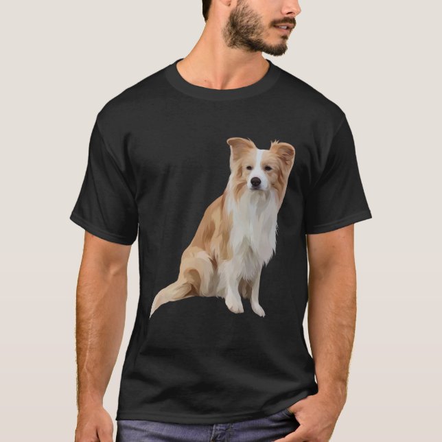 Border Collie Red T Shirt (Framsida)