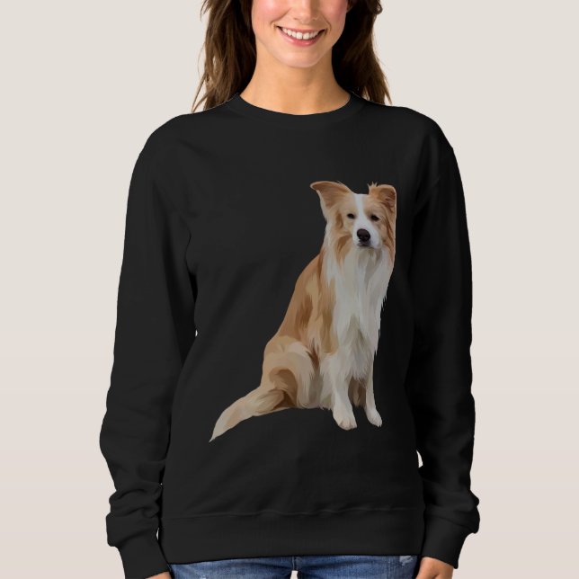 Border Collie Red T Shirt (Framsida)