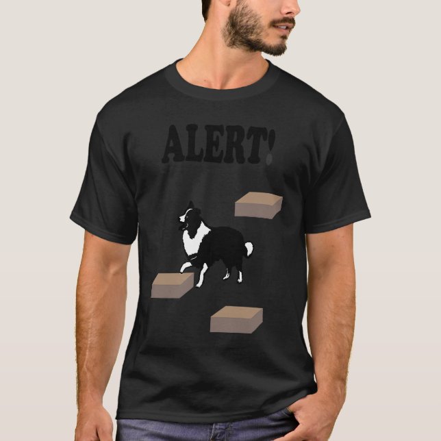 Border Collie Scent Work Alert T Shirt (Framsida)