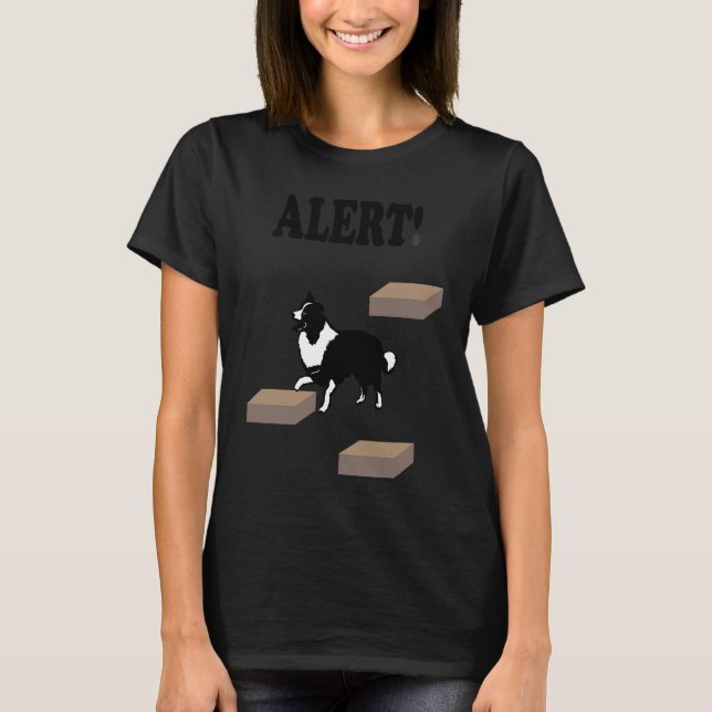 Border Collie Scent Work Alert T Shirt (Framsida)