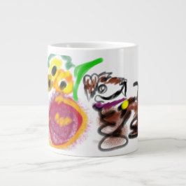 Border Collie solrosor Jumbo Mugg