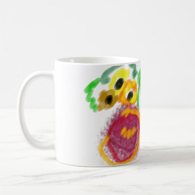 Border Collie solrosor  Kaffemugg (Vänster)