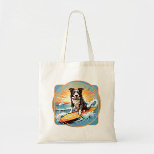 Border Collie Surfande Hund Tygkasse