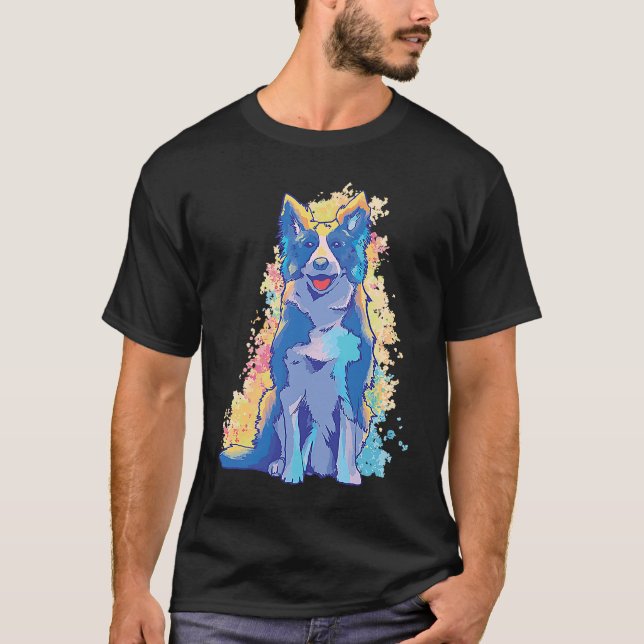 Border Collie T Shirt (Framsida)