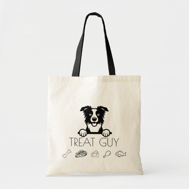 Border Collie "Treat Guy" Tygkasse (Framsidan)