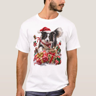 Border Collie vallar julklappar på julafton T Shirt