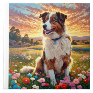 Border Collie Vallhund Kakelplatta