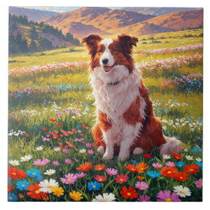 Border Collie Vallhund Kakelplatta