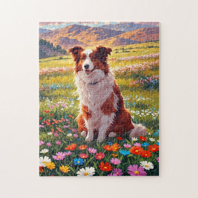 Border Collie Vallhund Pussel (Vertikal)
