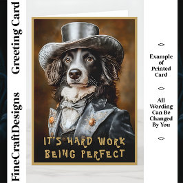 Border Collie Victorian Outfit CF5 Anpassat Namn Kort
