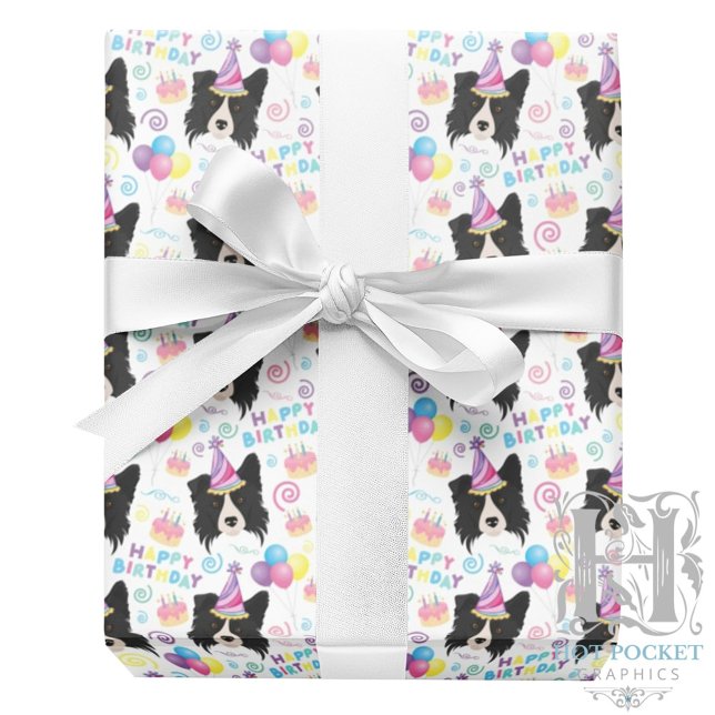 Border Collie Wrapping Paper Presentpapper (Skapare uppladdad)