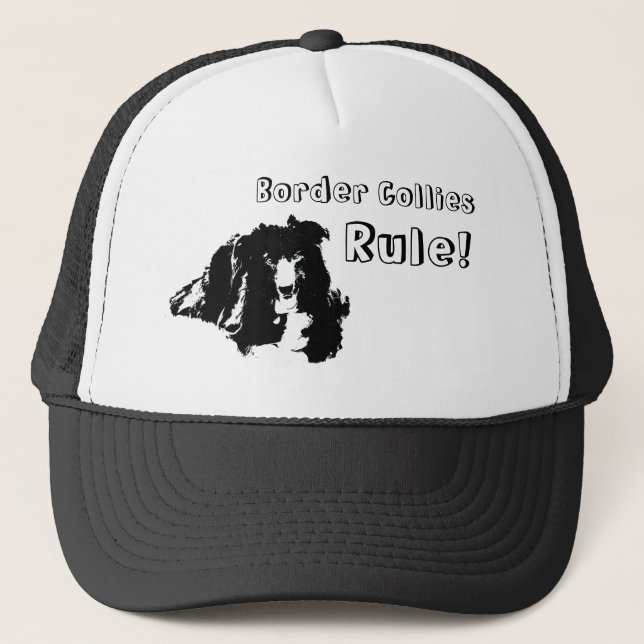 Border Collies härskar Rolig hund  Keps (Framsida)