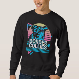 Border Collies Retro Lång Ärmad Tröja
