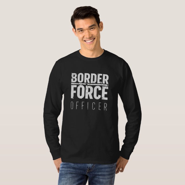 Border Force Officer tshirt T Shirt (Hel framsida)