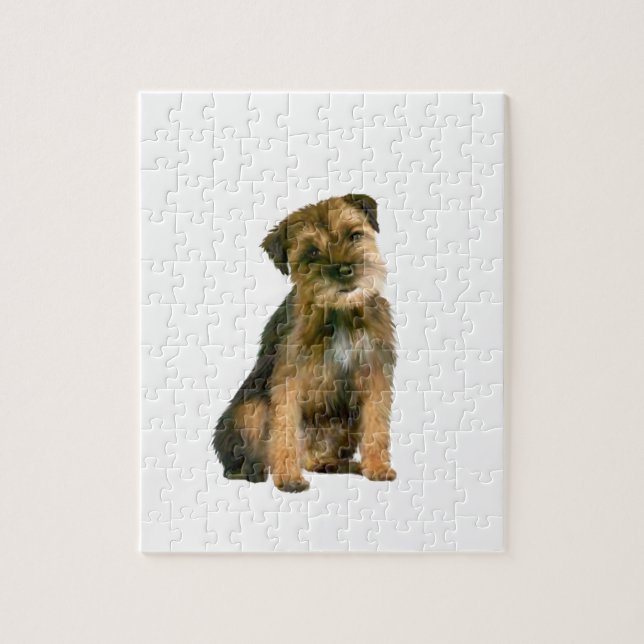 Border terrier (B) Pussel (Vertikal)