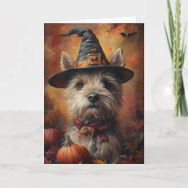 Border Terrier Halloween Helgkort