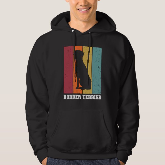 Border Terrier Vintage  1 Hoodie (Framsida)