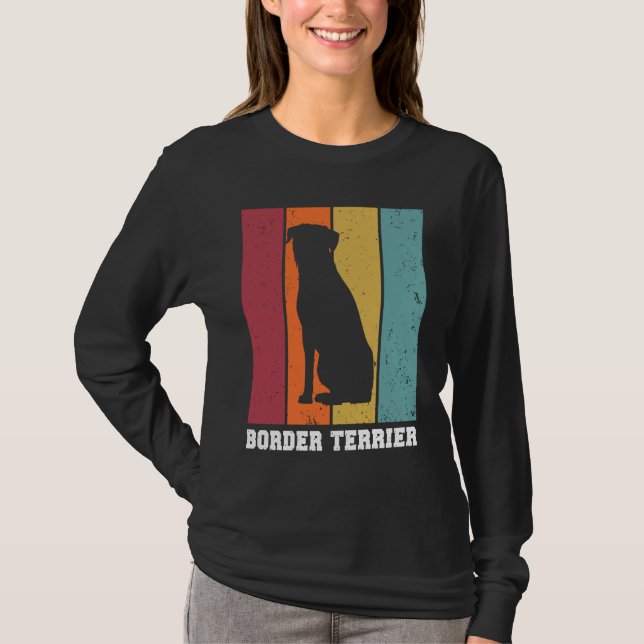 Border Terrier Vintage  1 T Shirt (Framsida)