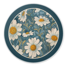 Borderade Art nouveau Shasta Daisy Knopp