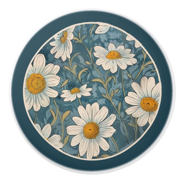 Borderade Art nouveau Shasta Daisy Knopp (Framsidan)