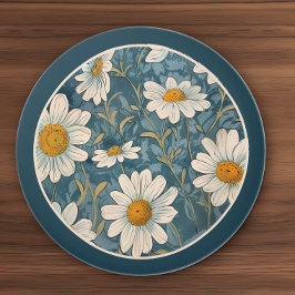 Borderade Art nouveau Shasta Daisy Knopp