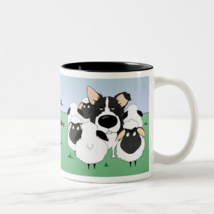 BorderCollie - jag samlas… därför mig Två-Tonad Mugg