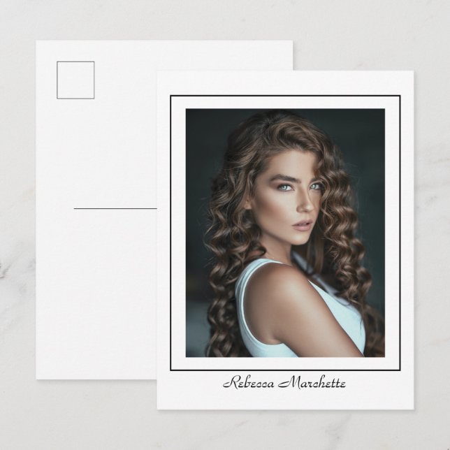 Bordered Actor Promo Photo Postcard Vykort (Fram/baksida)