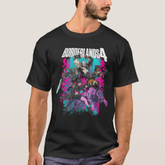 Borderlands 4 Färgglada Hjältar Collage Graffiti V T Shirt
