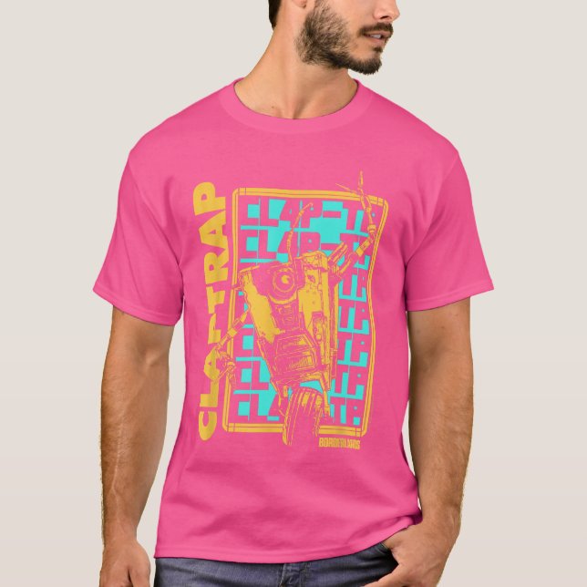 Borderlands Claptrap Upprepande Video Spel flicka T Shirt (Framsida)