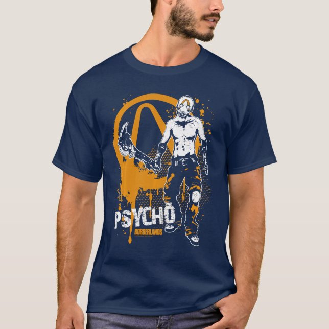 Borderlands Psycho Graffiti Spel familj T Shirt (Framsida)