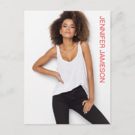 Borderless Actor Model Talent Promo Postcard Vykort