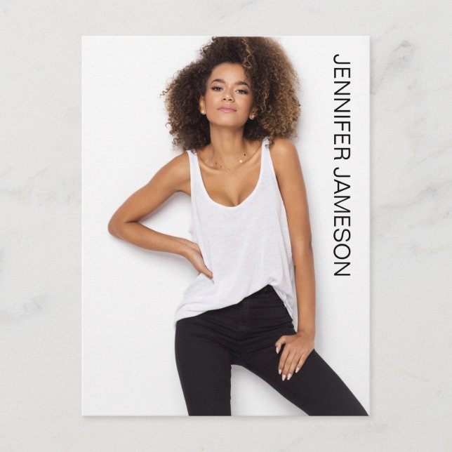 Borderless Actor Model Talent Promo Postcard Vykort (Framsida)