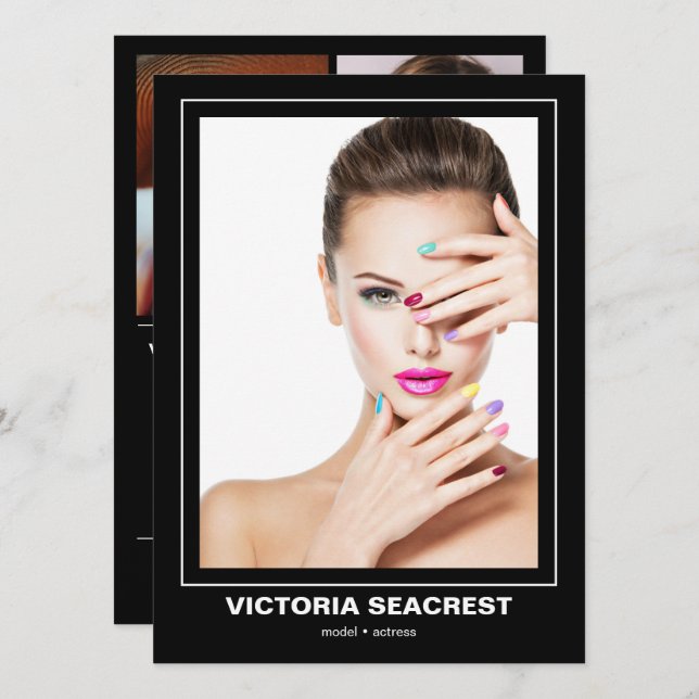 Borderline 4 Dubbelsidigt modellkompkort Meddelande (Fram/baksida)