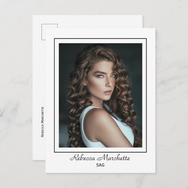 Borderline Actor Talent Promo Photo Postcard Vykort (Fram/baksida)