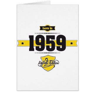 bördig 1959 (choco&yellow) hälsningskort