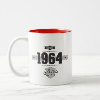 Bördig 1964 (Dark&Lightgrey) Två-Tonad Mugg