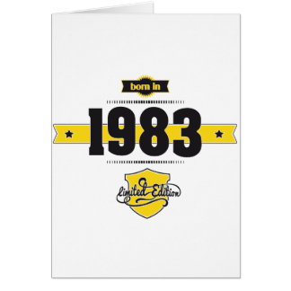 bördig 1983 (choco&yellow) hälsningskort