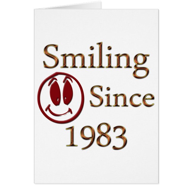 Bördig 1983 hälsningskort (Framsidan)