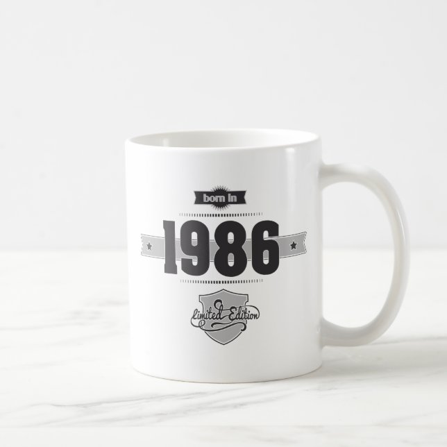 Bördig 1986 (Dark&Lightgrey) Kaffemugg (Höger)