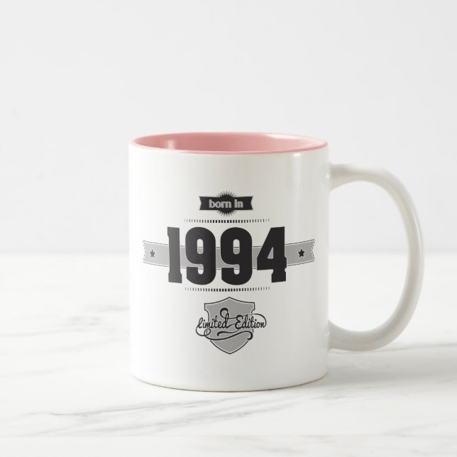 Bördig 1994 (Dark&Lightgrey) Två-Tonad Mugg (Höger)