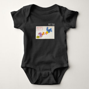 Bördig Bodysuit för baby för tuppårspersonlig Tee