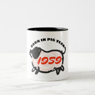 Bördig kinesisk mugg 1959 för Zodiac för